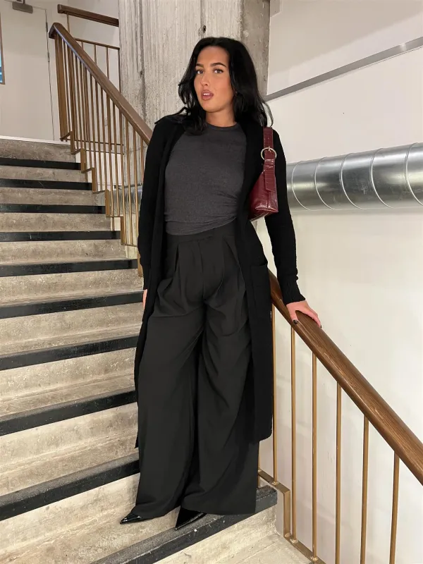 Black Long-Length Cardigan sold by Glamorous