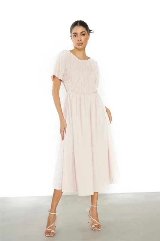Nude Pink Midi Dress made by Glamorous