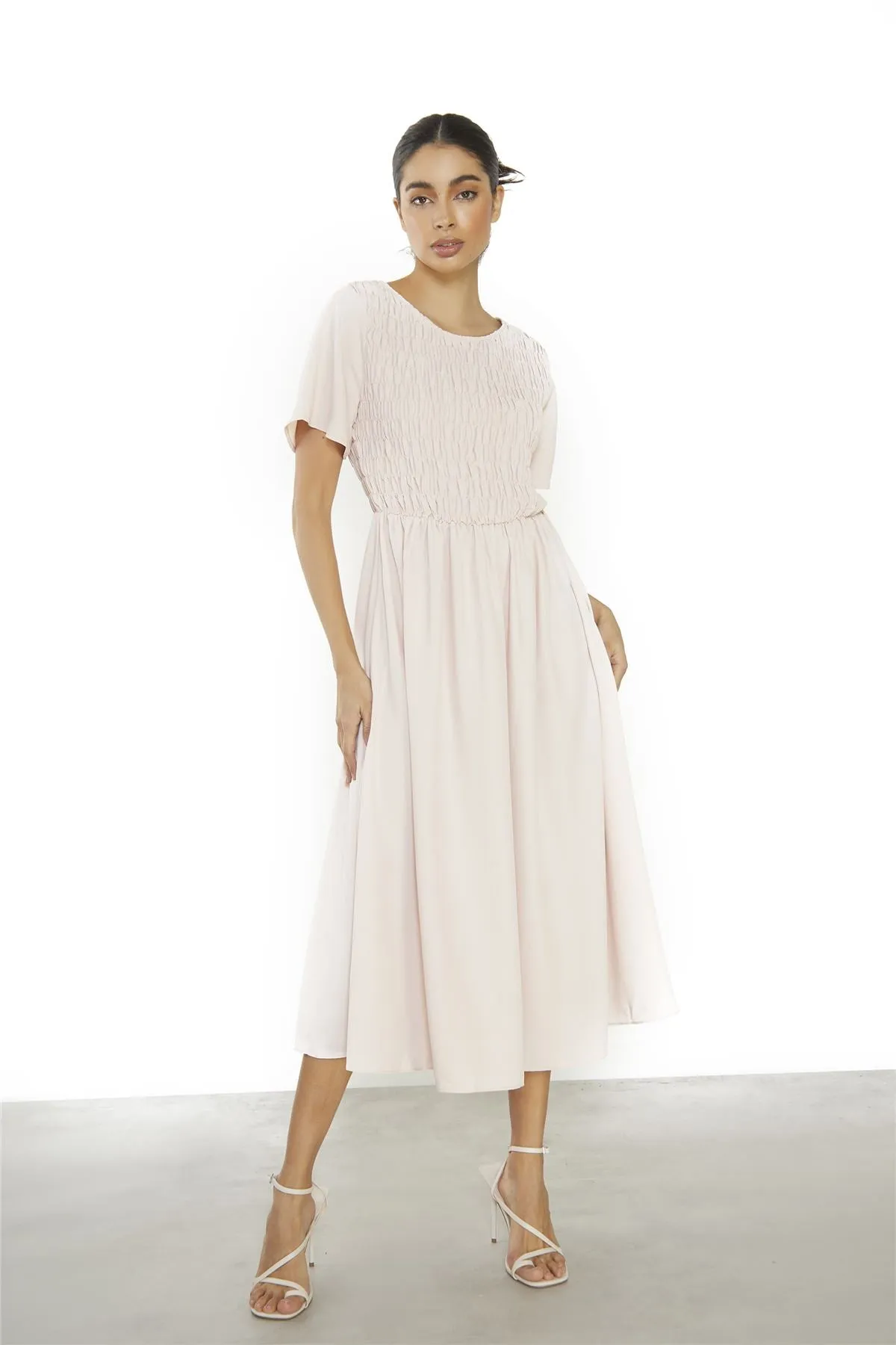 Nude Pink Midi Dress sold by Glamorous product image thumbnail 4