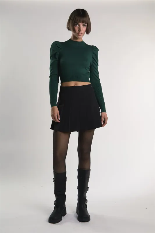 Forest-Green High-Neck Crop-Jumper made by Glamorous