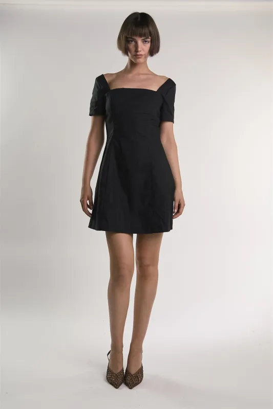 Black Square-Neck Mini-Dress sold by Glamorous