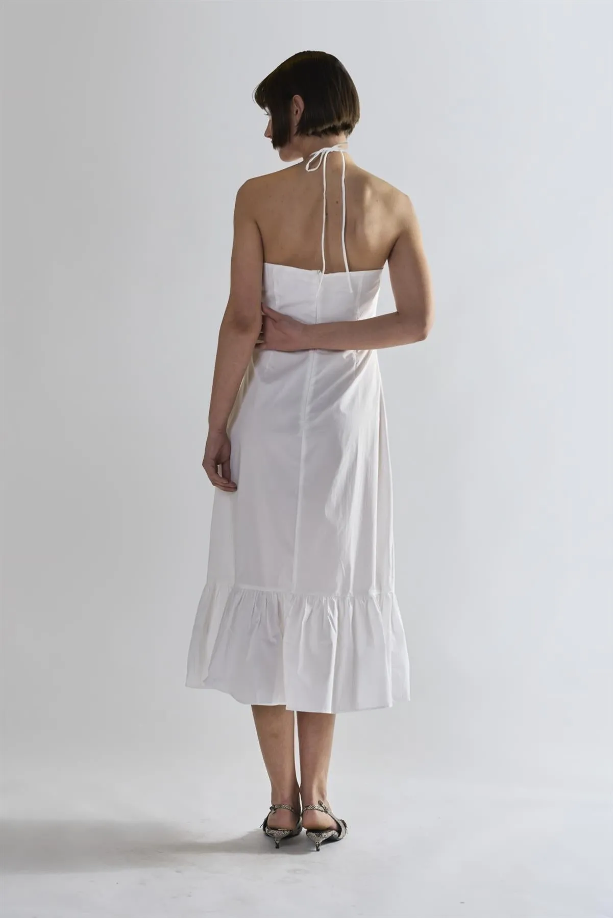 White Halter-Neck Midi-Dresses sold by Glamorous product image thumbnail 2