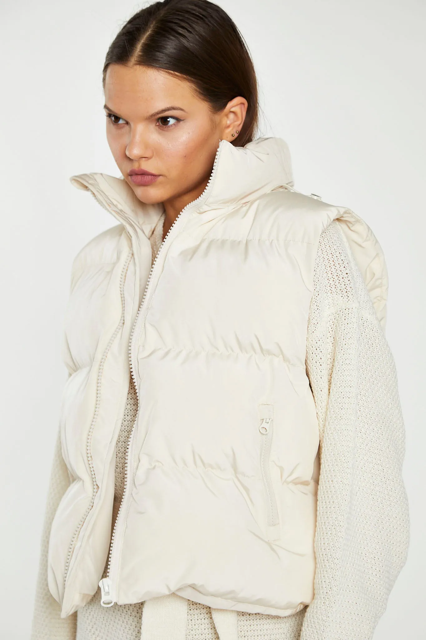 Cream Puffer Gilet sold by Glamorous product image thumbnail 2