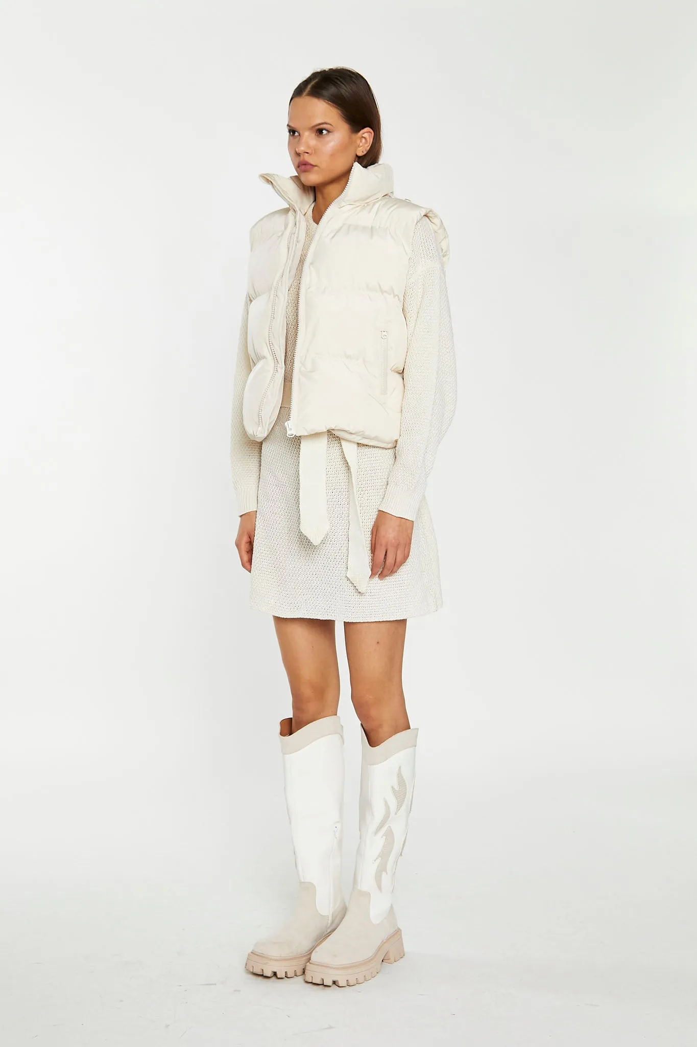 Cream Puffer Gilet sold by Glamorous product image thumbnail 5