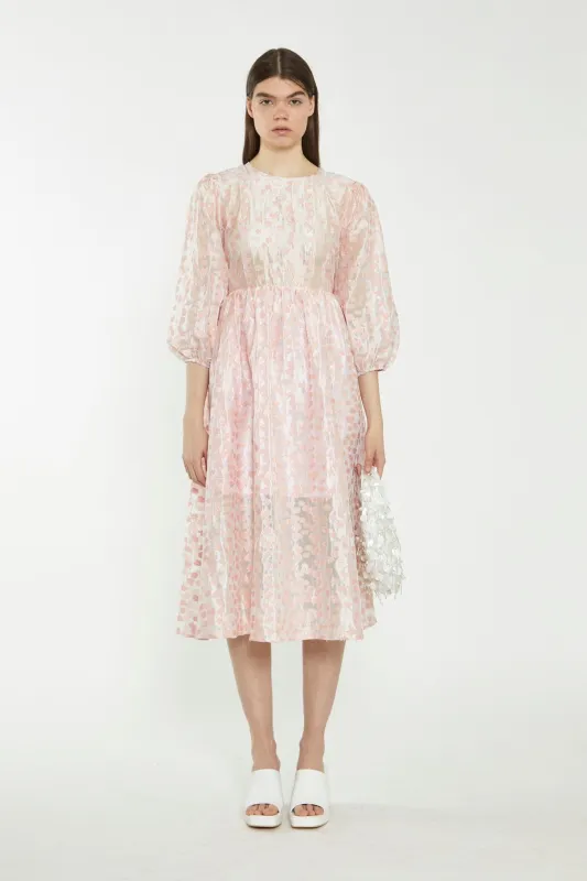 Pink Flower Organza Midi Dress sold by Glamorous