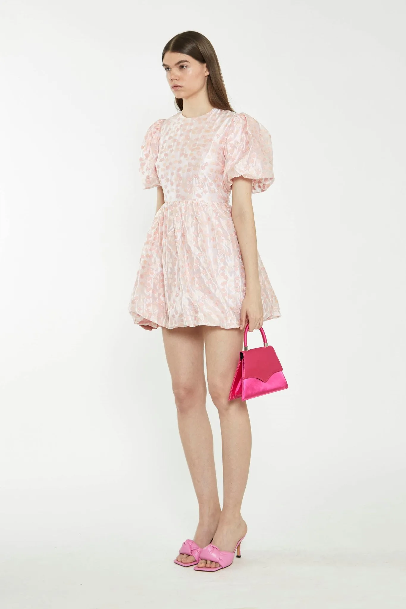 Pink Flower Organza Mini Dress sold by Glamorous product image thumbnail 3