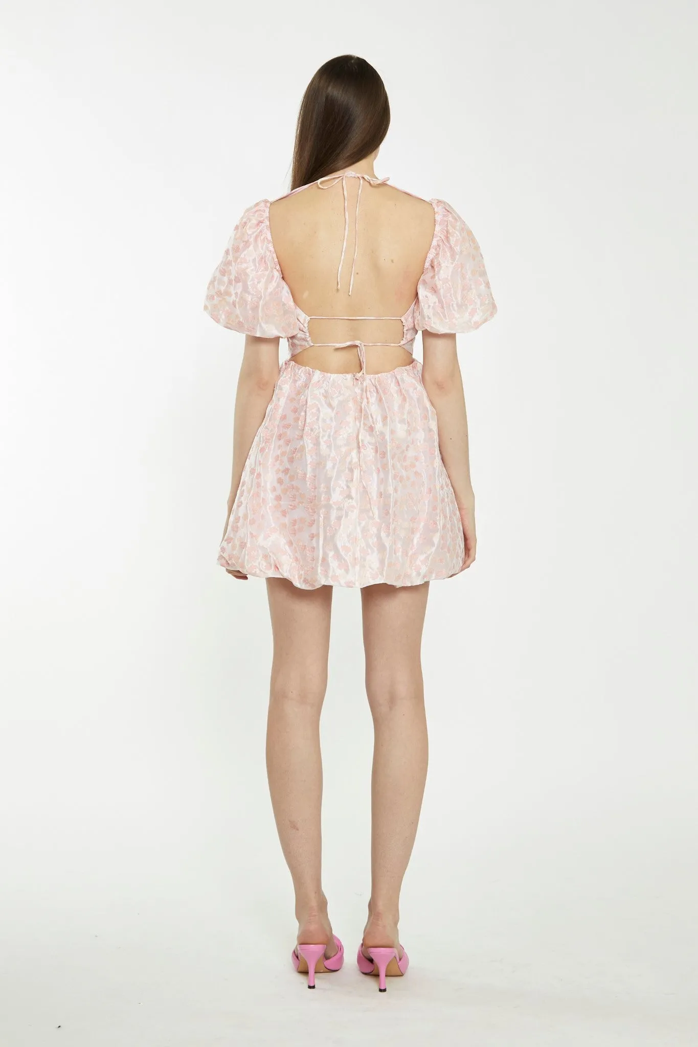 Pink Flower Organza Mini Dress sold by Glamorous product image thumbnail 2