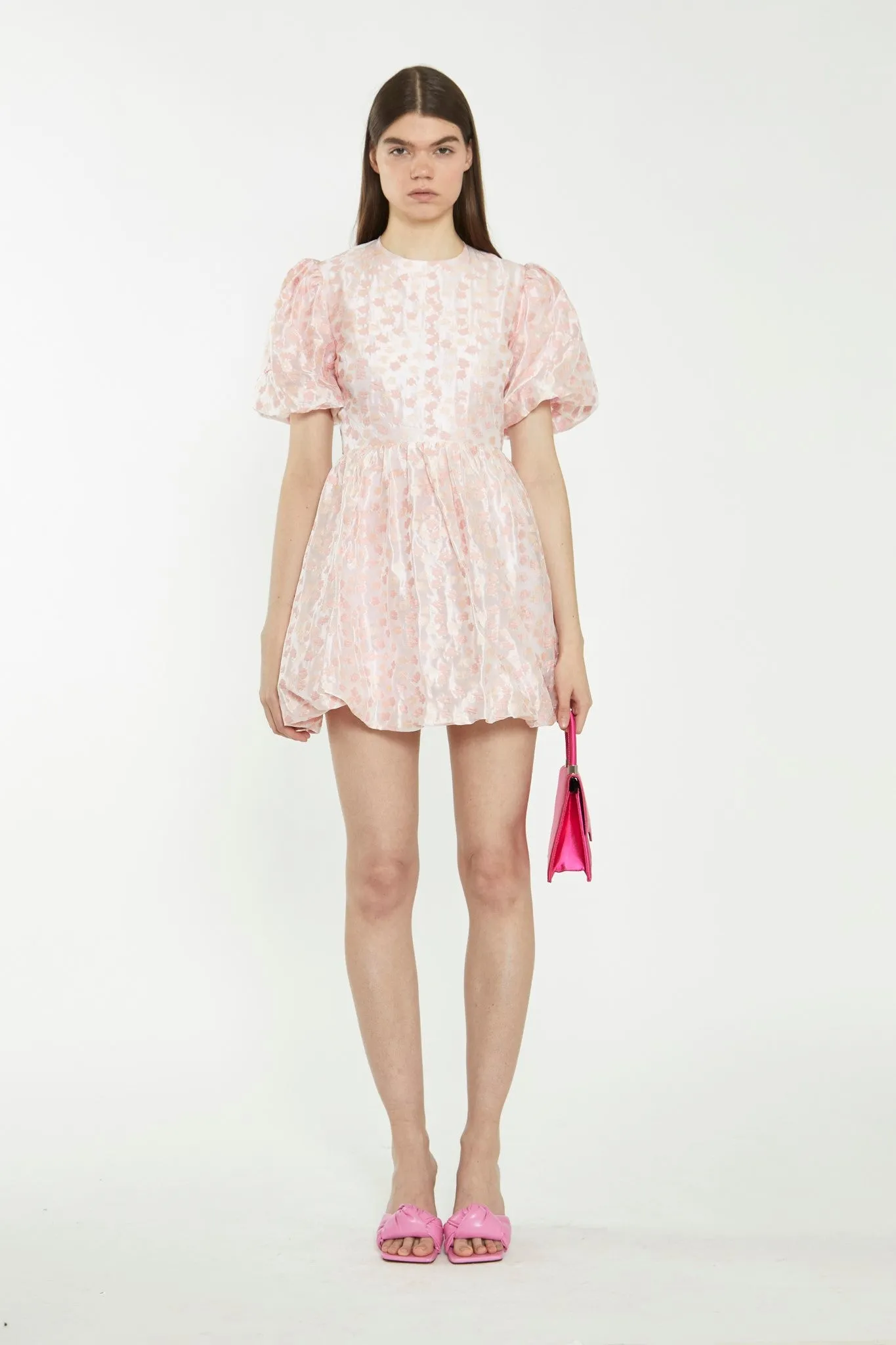 Pink Flower Organza Mini Dress sold by Glamorous