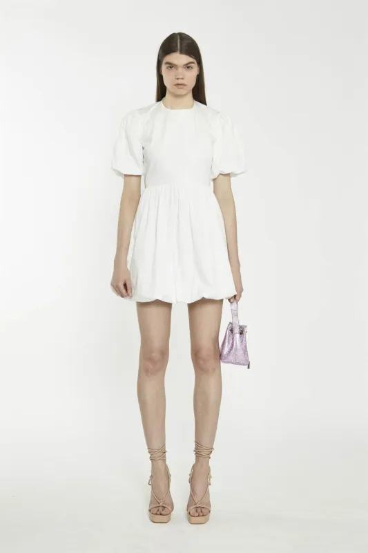 Off-White Open-Back-Skater Mini-Dress made by Glamorous