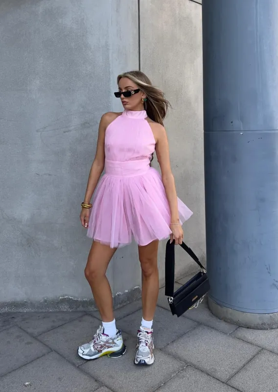 Liberty Tulle Mini Dress -Pretty Pink made by Glamorous