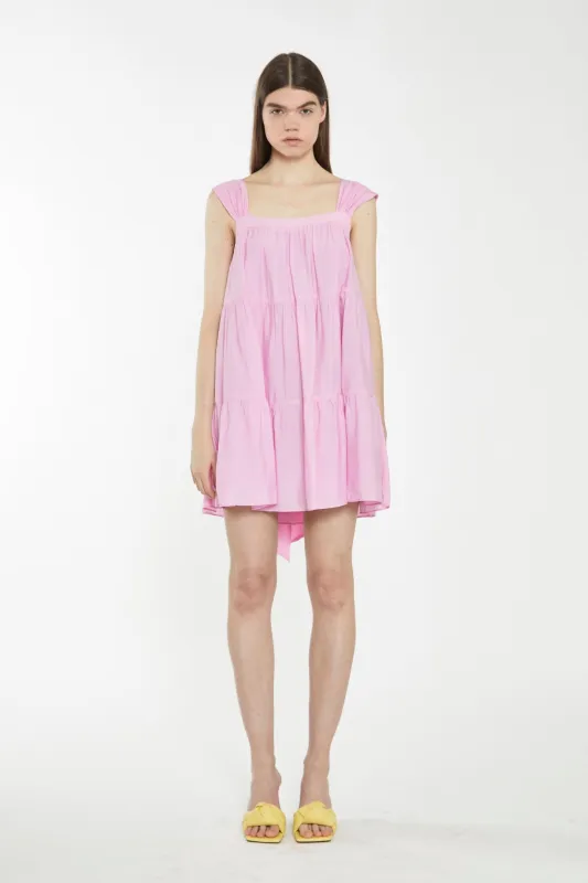 Candy Pink Tie-Back Mini Dress sold by Glamorous