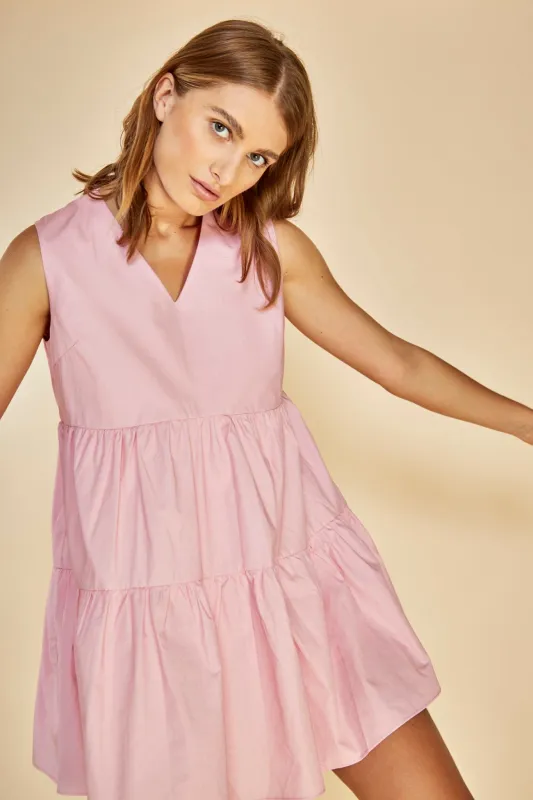 Glamorous Care V-Neck Smock Mini Dress sold by Glamorous