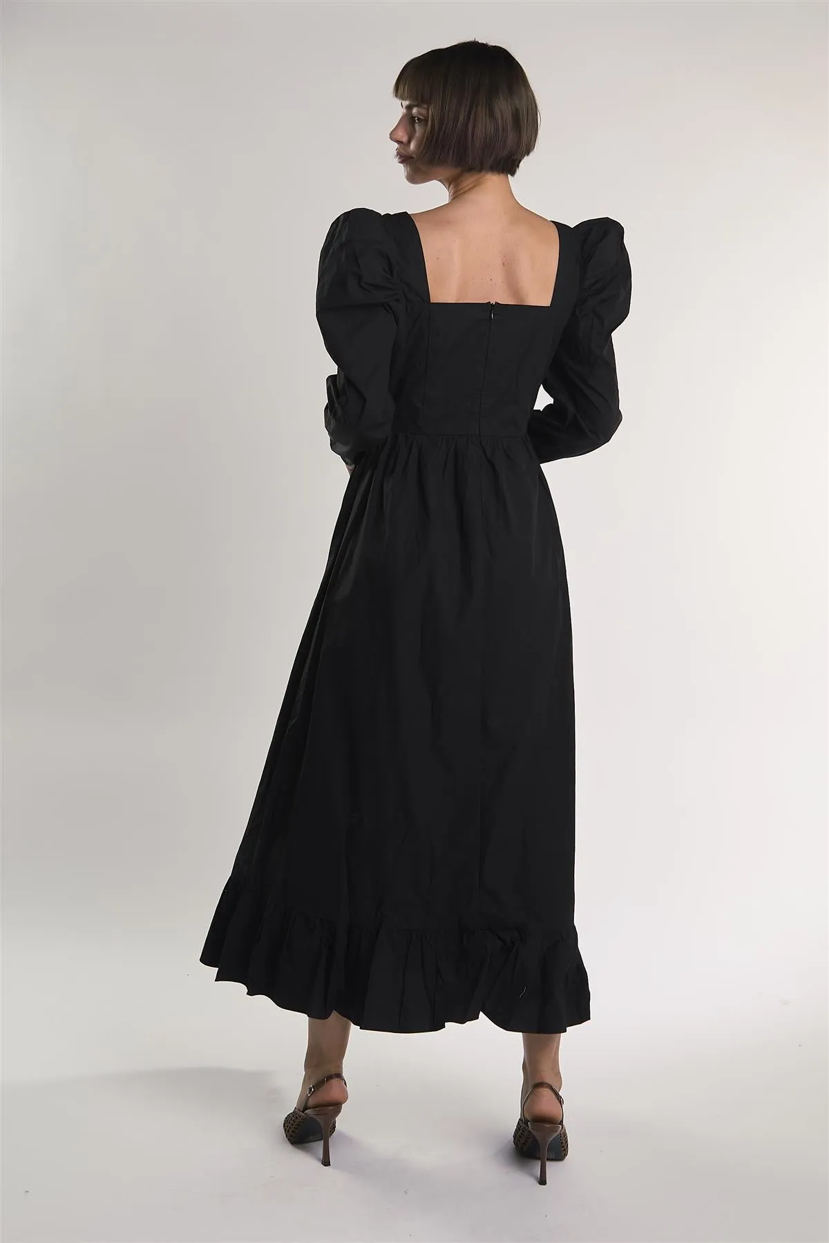 Black Puff-Long-Statement-Sleeve Maxi-Dress sold by Glamorous product image thumbnail 2