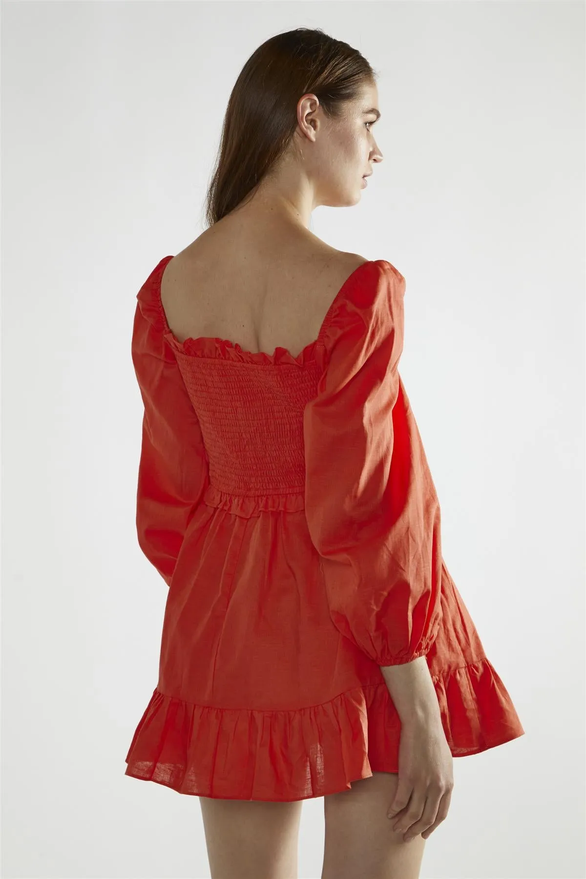 Coral Square-Neck Mini-Dress sold by Glamorous product image thumbnail 2