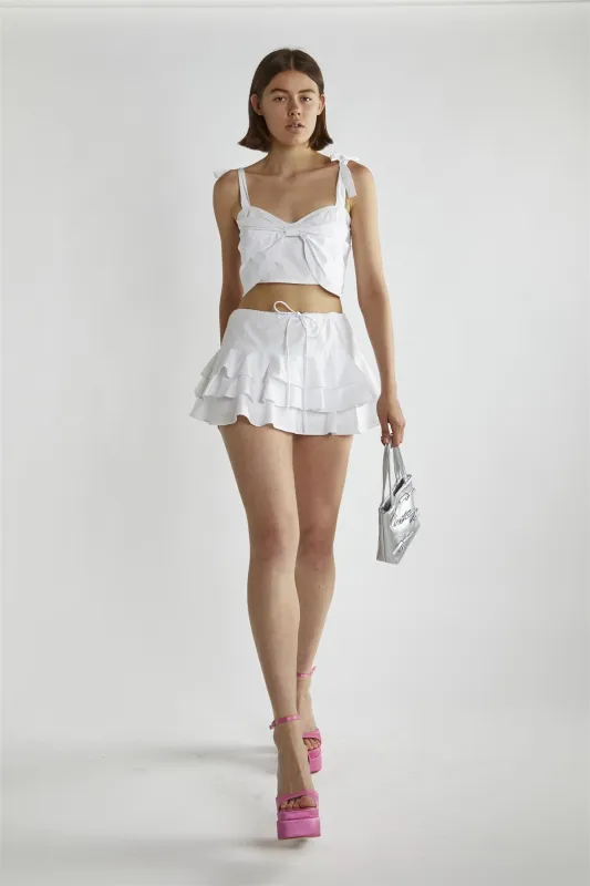 White Tutu Mini-Skirt sold by Glamorous