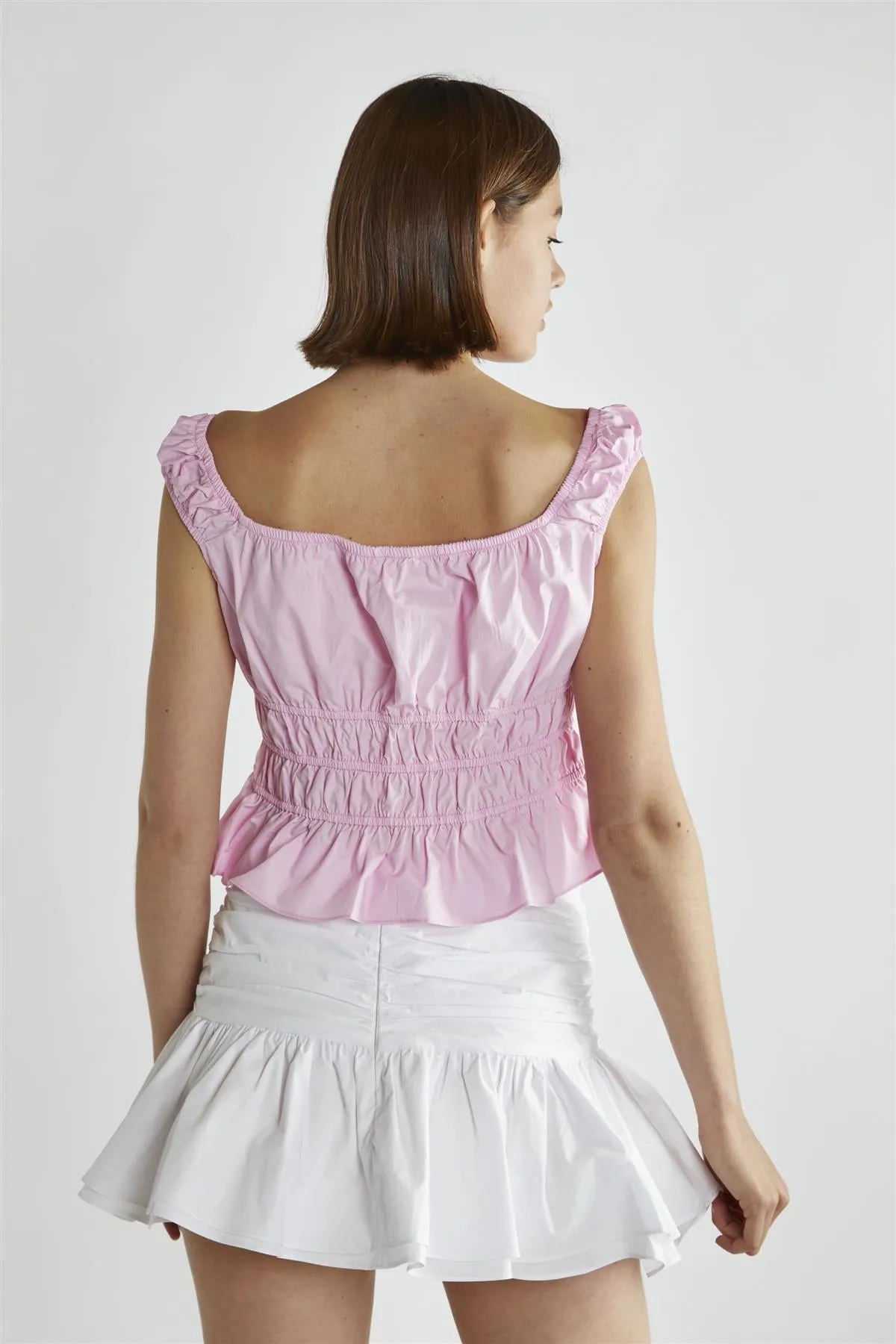 Candy Pink Short Sleeve Crop-Top sold by Glamorous product image thumbnail 2