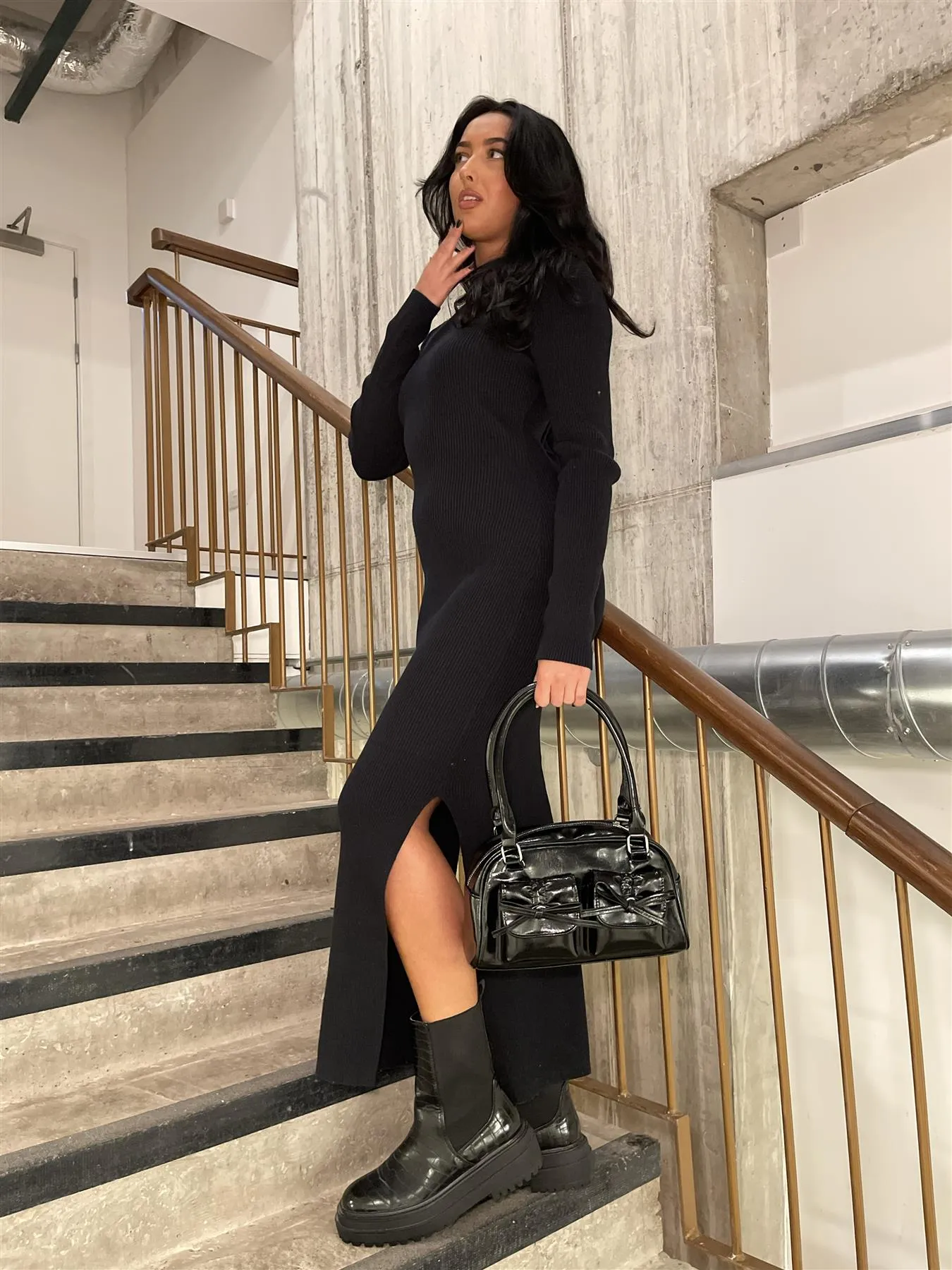 Black Bow-Back Maxi Dress sold by Glamorous product image thumbnail 3