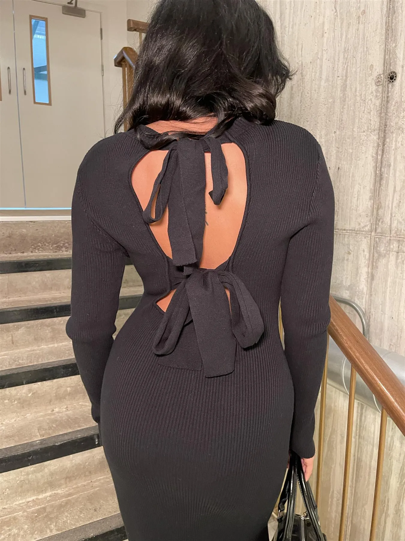 Black Bow-Back Maxi Dress sold by Glamorous product image thumbnail 2
