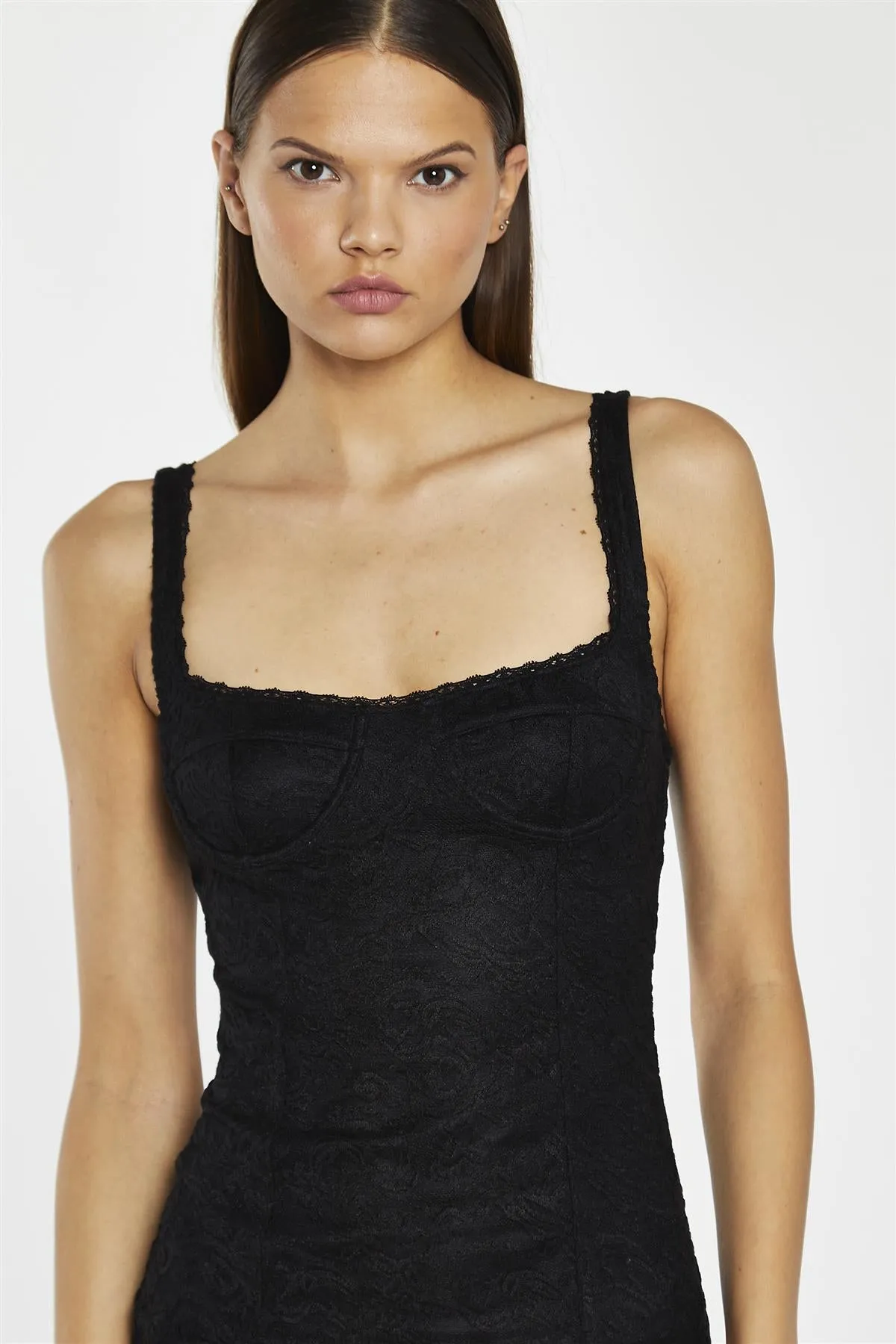 Black-Lace Corset Mini-Dress sold by Glamorous product image thumbnail 4