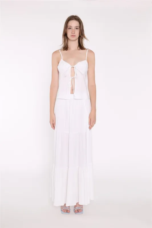 White Tie-Front Top made by Glamorous