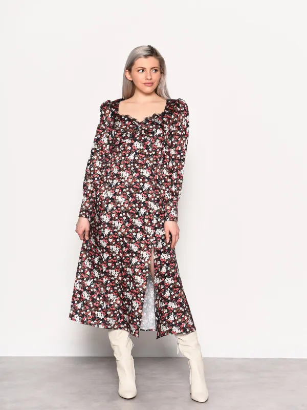 Glamorous Winter Ditsy Floral Side Split Midi Dress sold by Glamorous