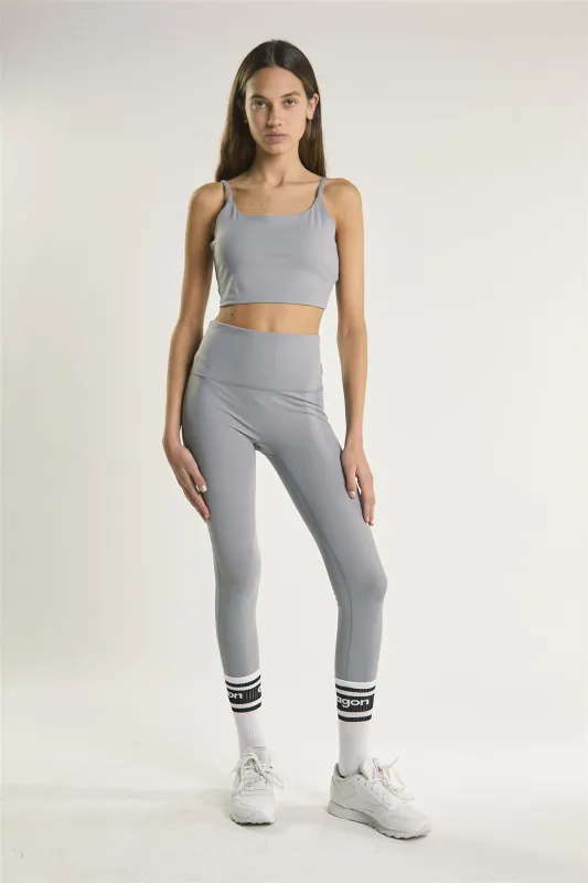 Signature Light Grey Scoop-Neck Crop-Top sold by Glamorous