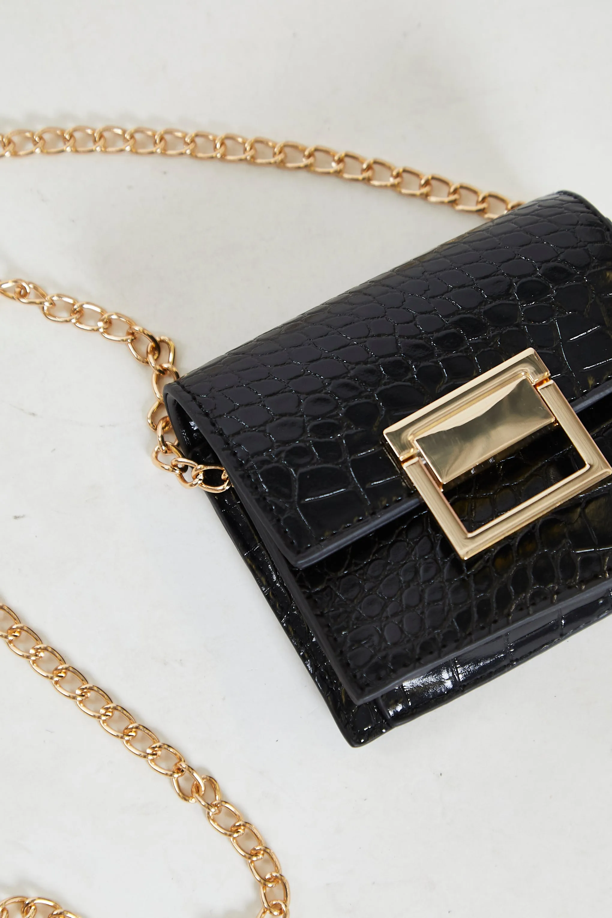 Black Buckle Chain Square Cross-Body Bag sold by Glamorous product image thumbnail 2