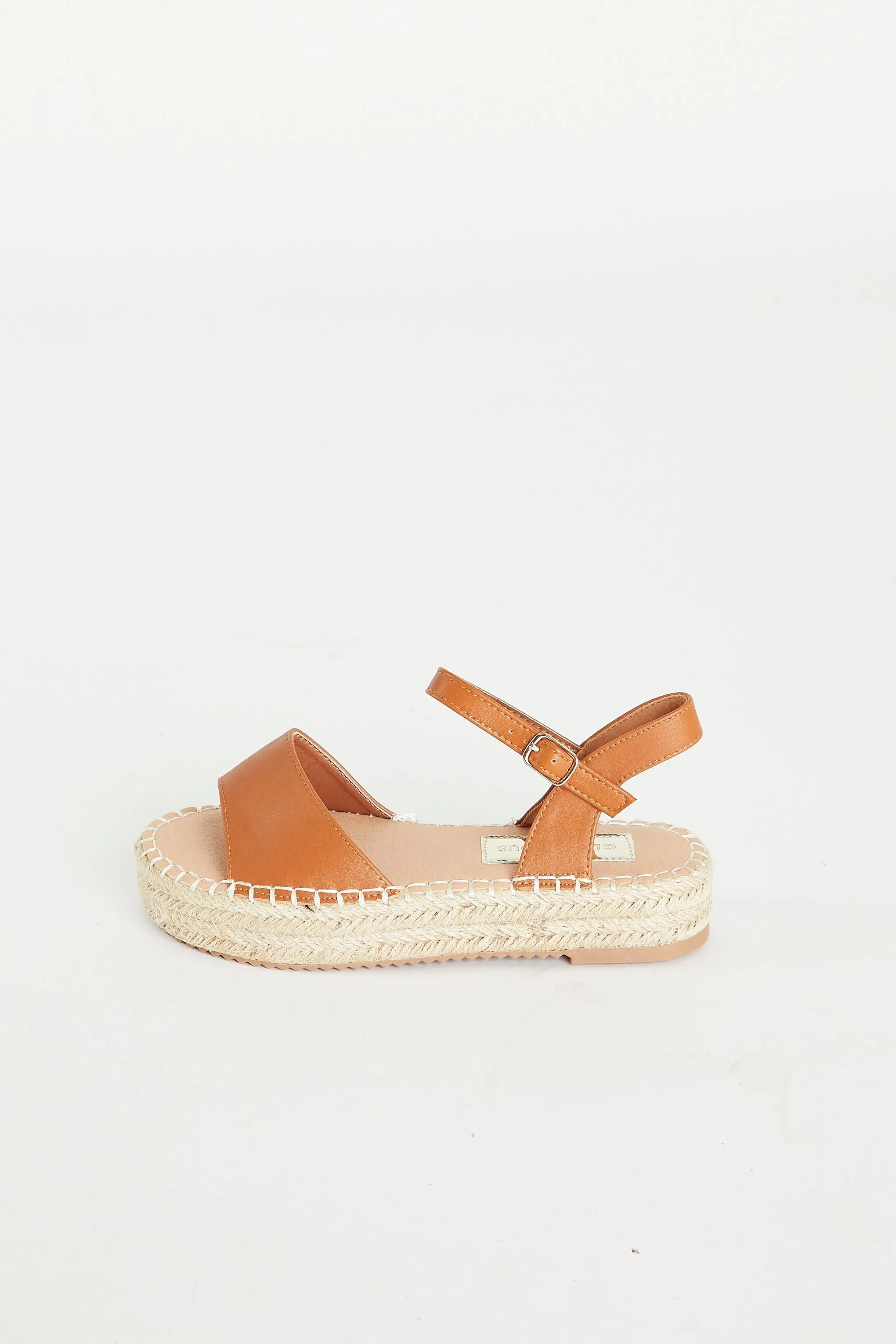 Tan Chunky Espadrille Flat Form Sandals sold by Glamorous product image thumbnail 3