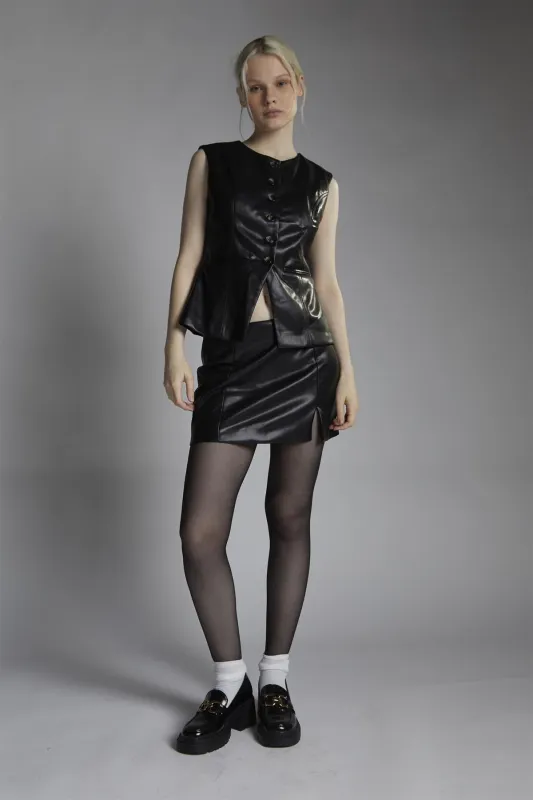 Tailored Waistcoat - Black sold by Glamorous