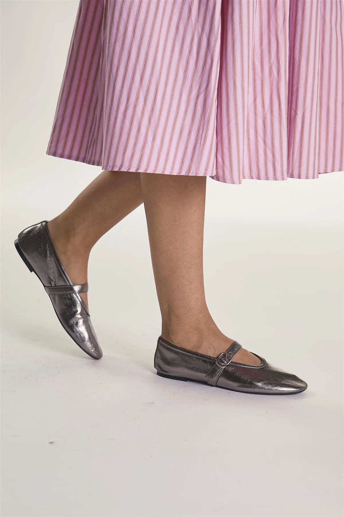 Bronze Buckle Ballet-Flats sold by Glamorous