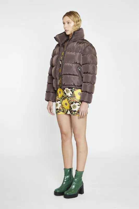 Chocolate Puffer Long Sleeve- Jacket sold by Glamorous