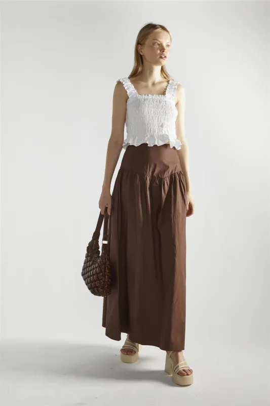 Brown Pleated Maxi-Skirt made by Glamorous