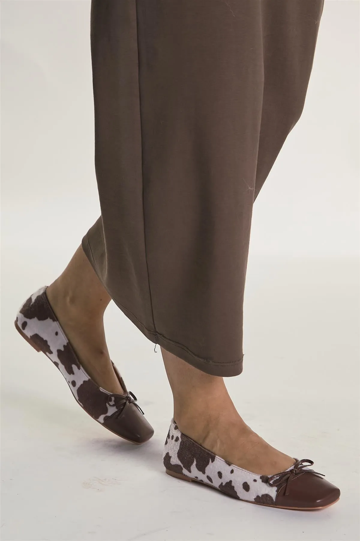 Cow-Print Ballet-Flats sold by Glamorous