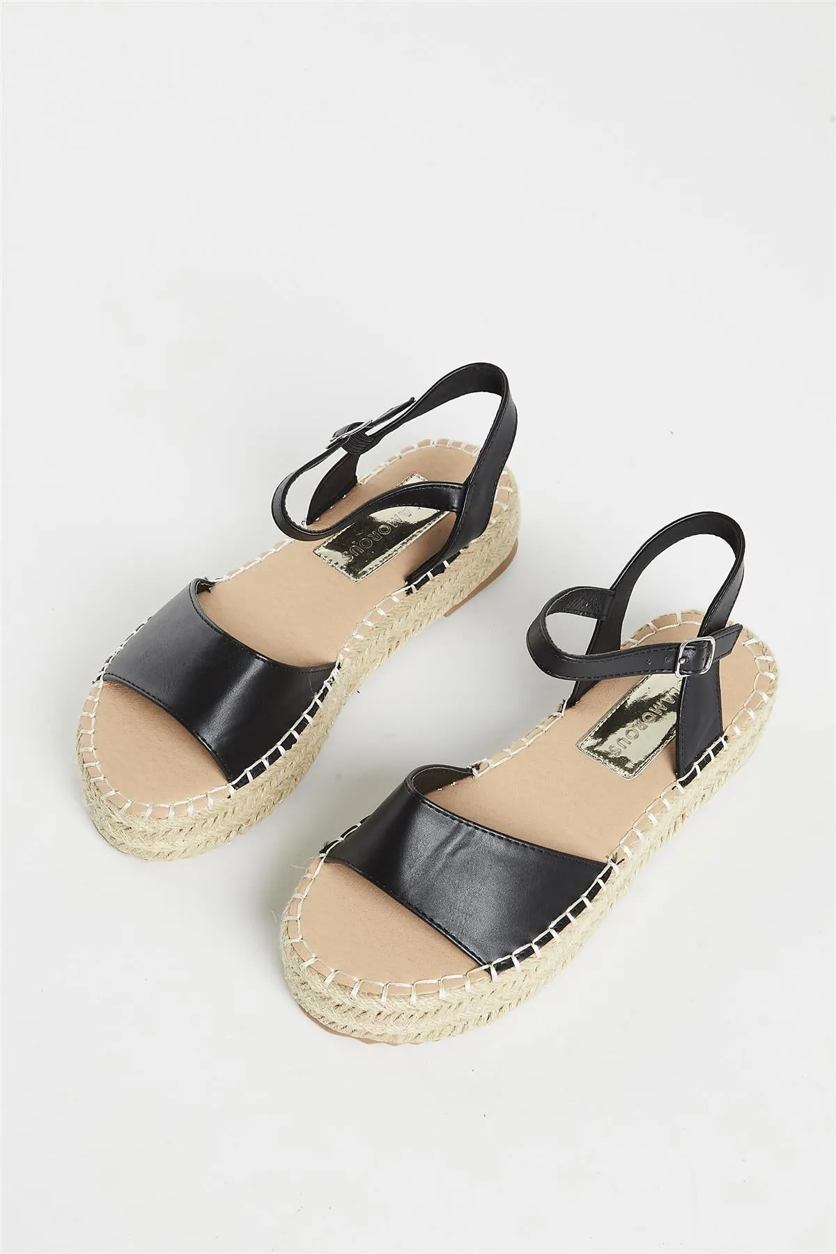 Black Open Toe Sandal sold by Glamorous