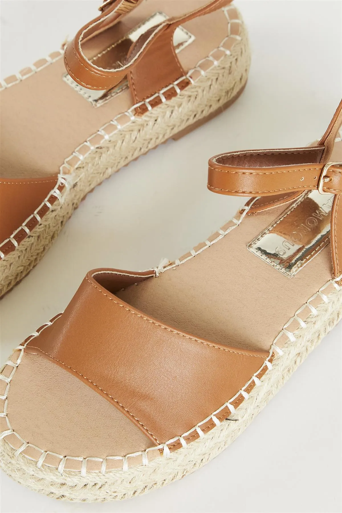 Tan Open Toe Sandal sold by Glamorous product image thumbnail 4