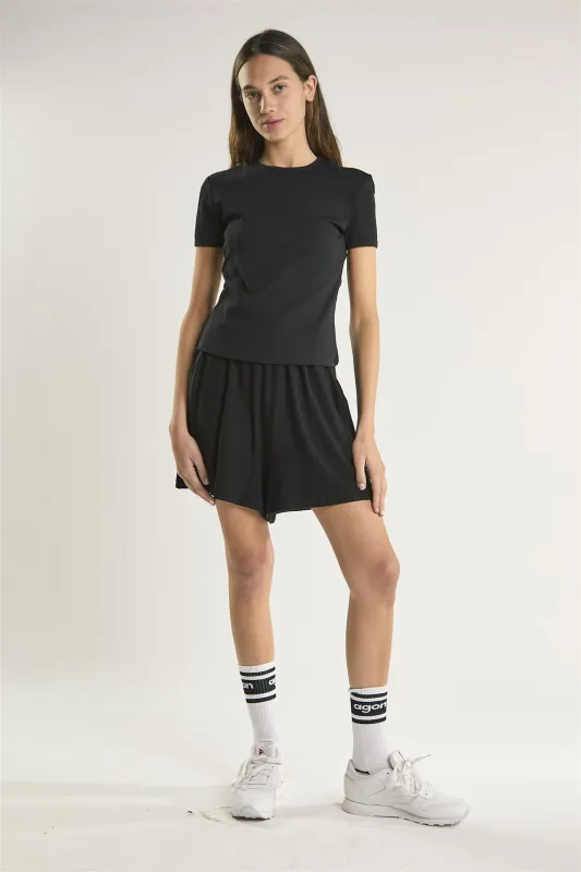 Black-Round-Neck-Top sold by Glamorous