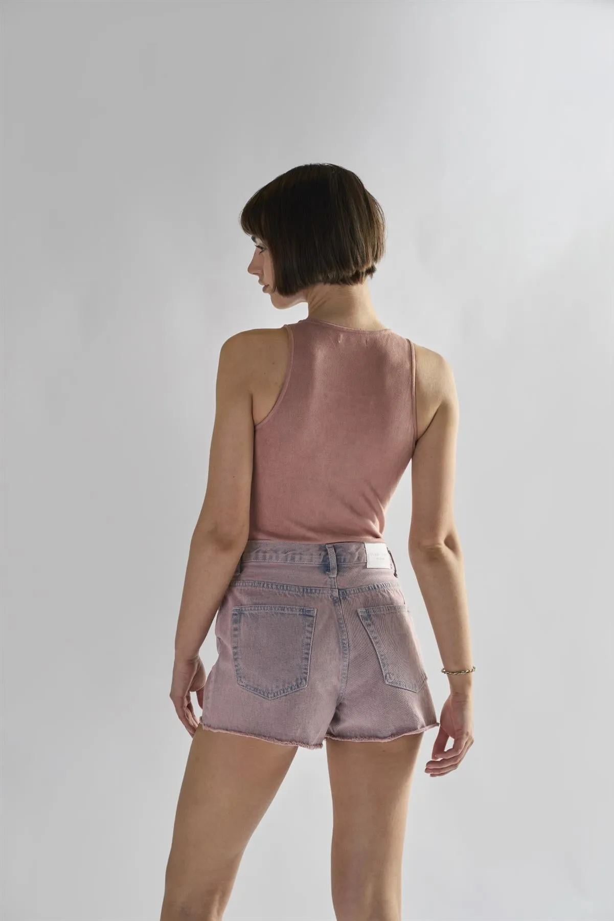 Dusty Pink Suede Tie Front Bodysuit sold by Glamorous product image thumbnail 4