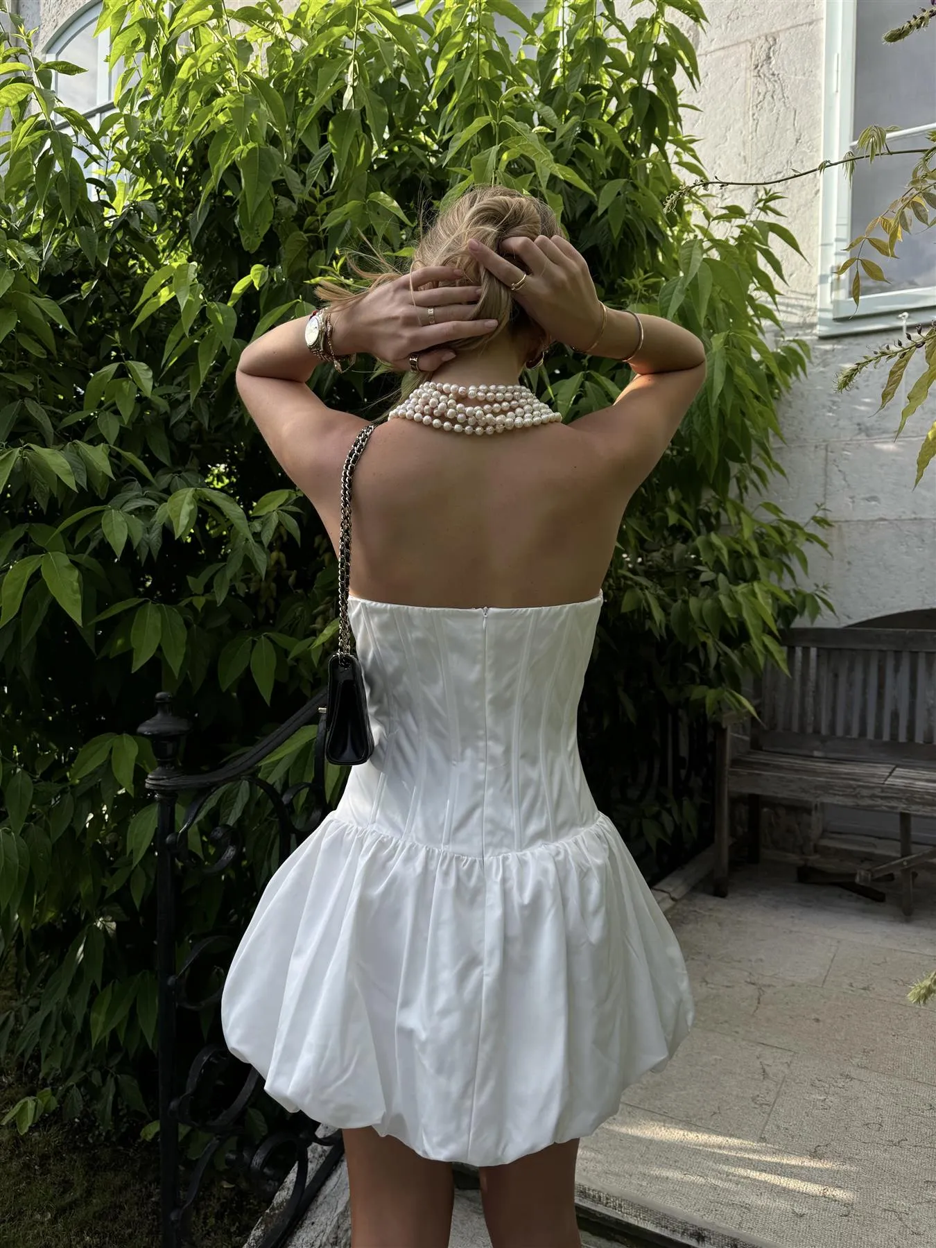 White Corset Mini-Dress sold by Glamorous product image thumbnail 2