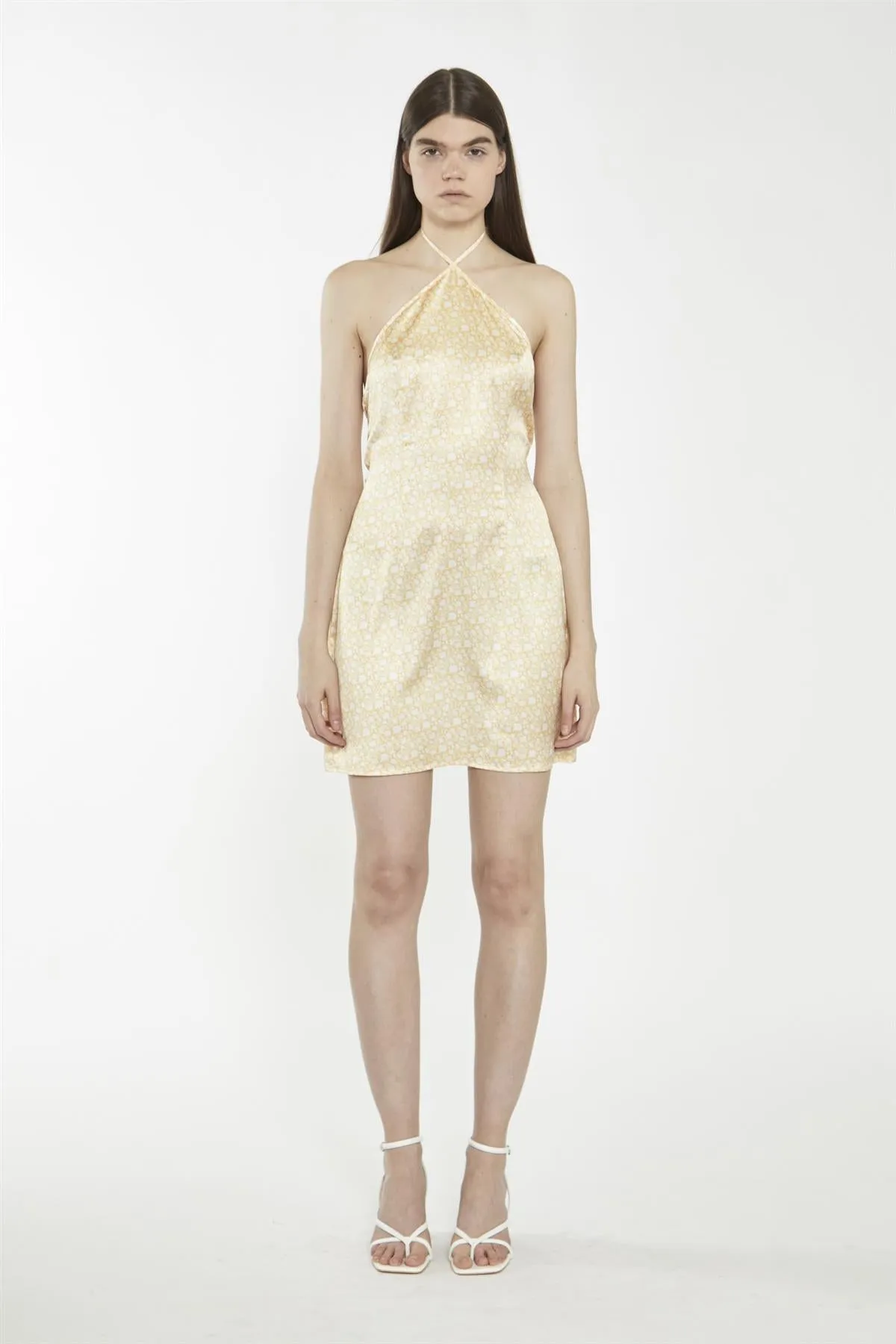 Amber-Ditsy-Folk Tie-Back Mini-Dresses sold by Glamorous