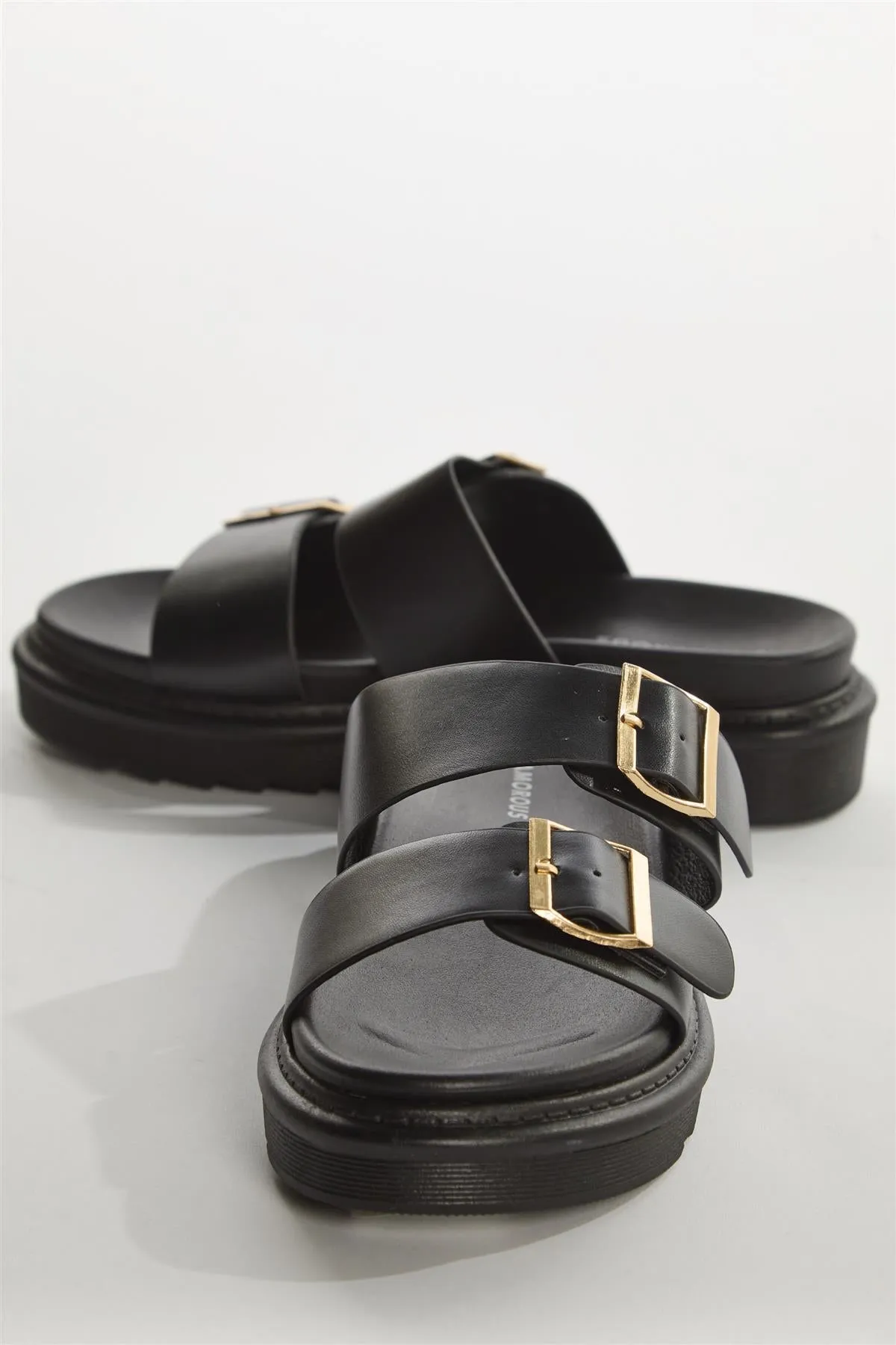 Black Double-Strap Sandals sold by Glamorous product image thumbnail 3