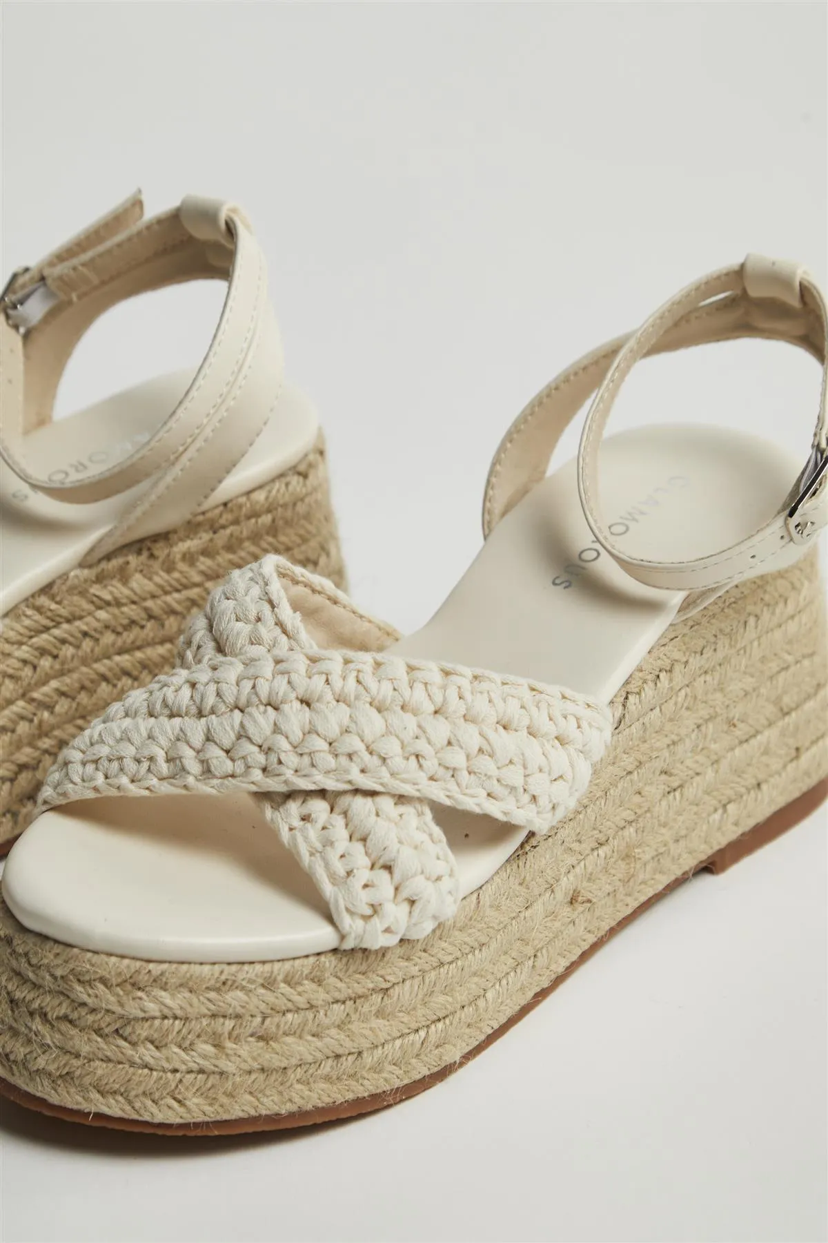 Beige-Crochet Espadrilles Platform-Wedges sold by Glamorous product image thumbnail 2