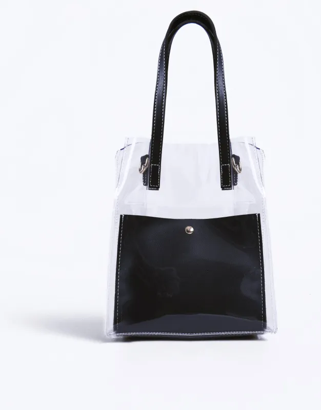 Glamorous Clear Black Shoulder Crossbody Bag sold by Glamorous