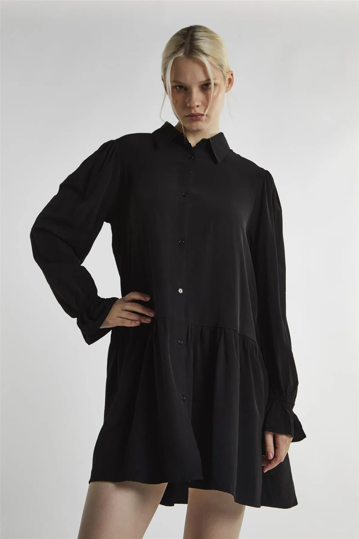 Black Collared Mini-Dress sold by Glamorous product image thumbnail 3