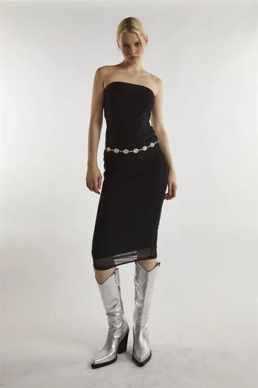 Silver Chain Belt sold by Glamorous