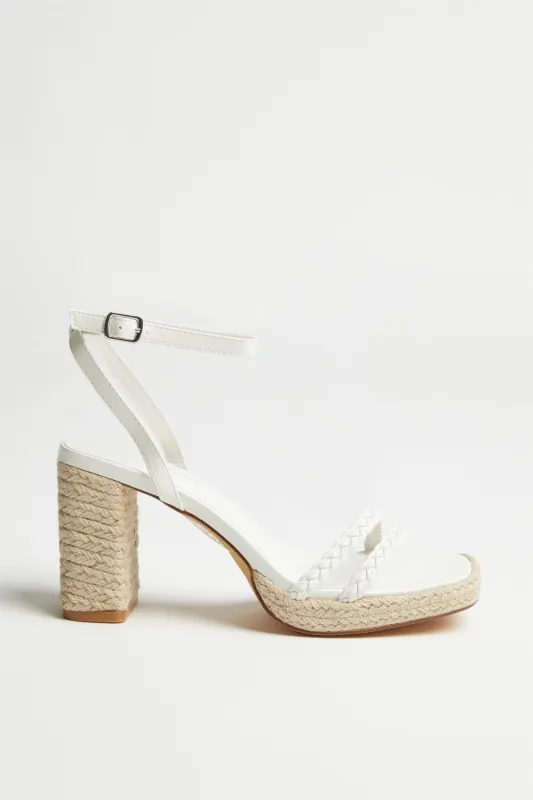 Cream Braided Espadrille-Heels sold by Glamorous