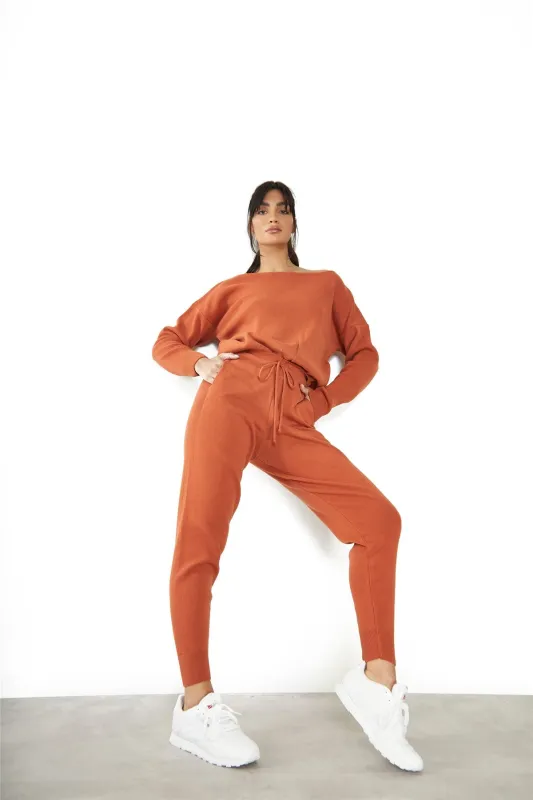 Cinnamon Tie Waist Joggers sold by Glamorous