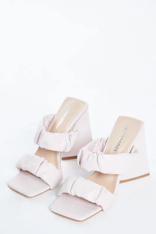 Glamorous Pink Flared Block Heel Mules sold by Glamorous