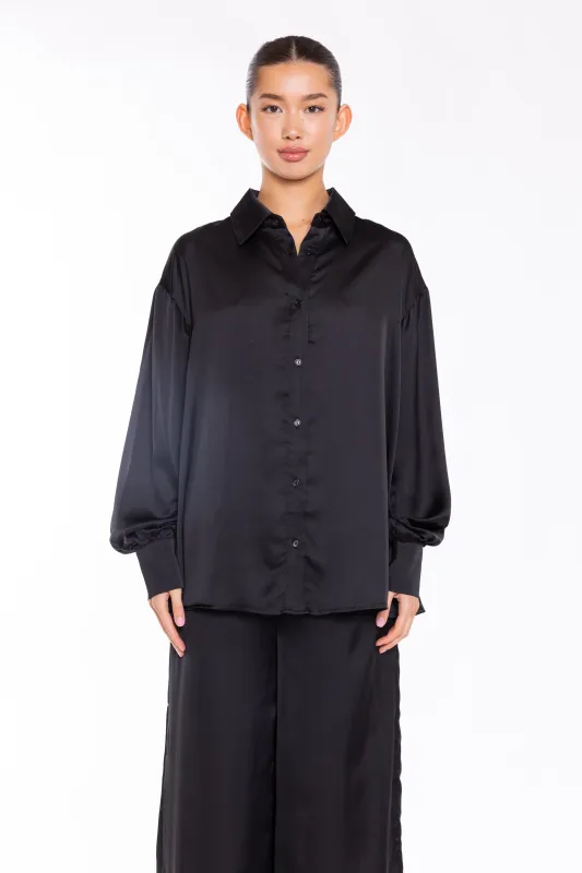 Black Long Sleeve Shirt sold by Glamorous