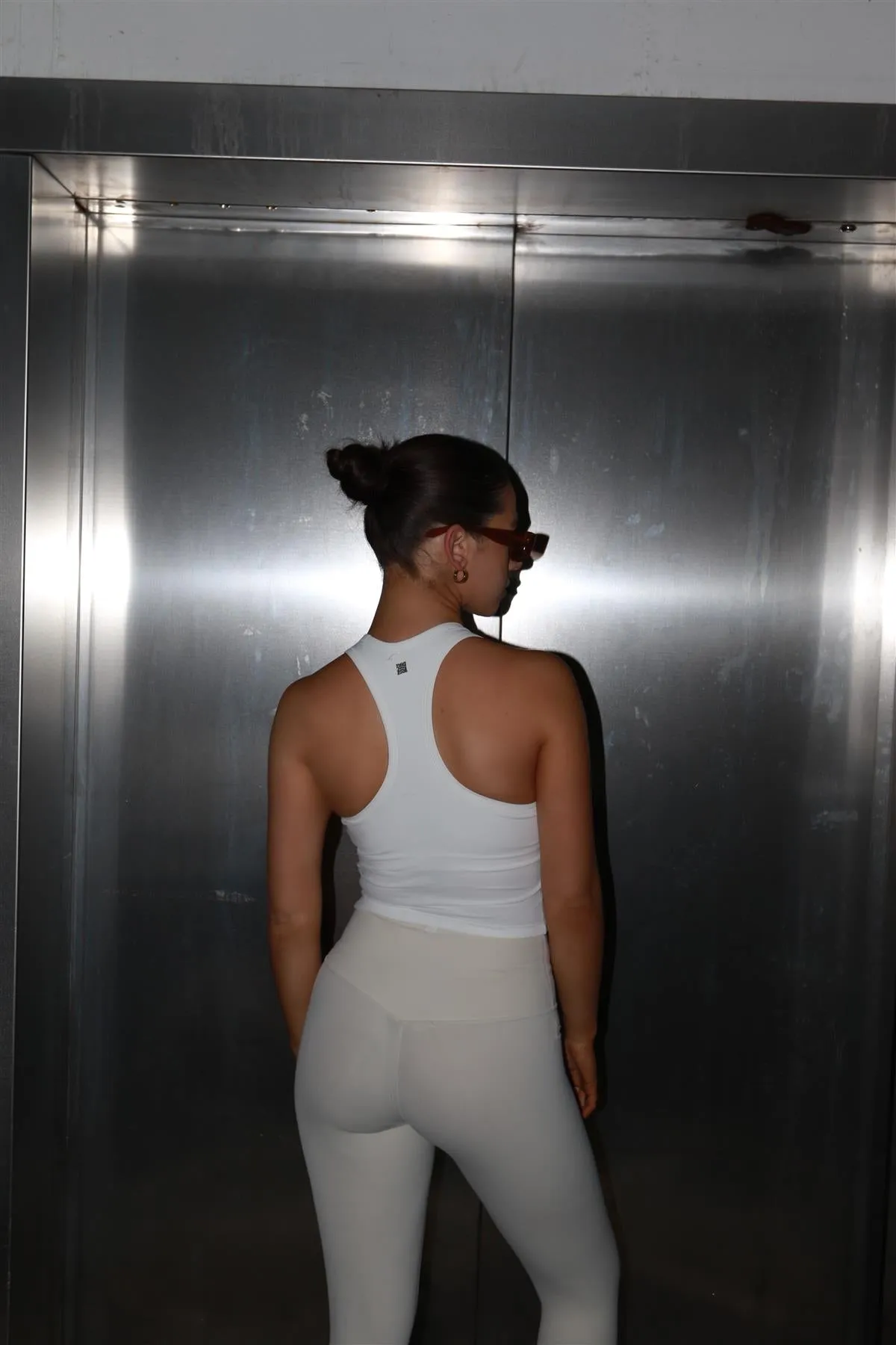 Everywear Ribbed Y-Back Vest Top - White Rib sold by Glamorous product image thumbnail 2