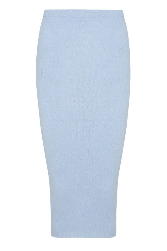 Glamorous Powder Blue Knitted Midi Skirt sold by Glamorous